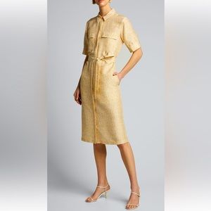 NWT $ 798 Lafayette 148 New York Doha Silk Dress. Size M, 100% Silk.